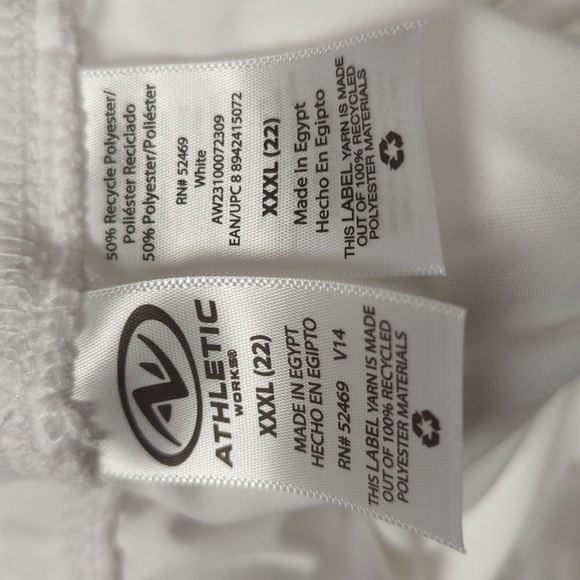 𝅺ATHLETIC Works Plus Size Mesh Shorts‎ In White Size XXXL 22 New - Picture 5 of 7